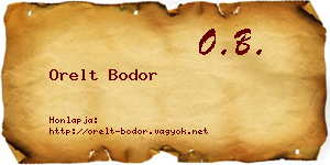 Orelt Bodor névjegykártya